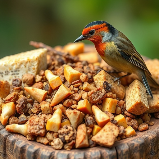 Piles of suet pellets for winter