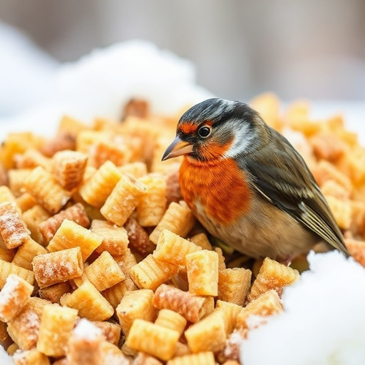 Piles of suet pellets for winter