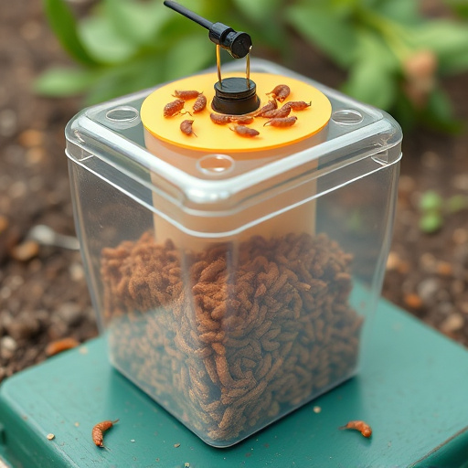 Plastic mealworm tube with bird visitors