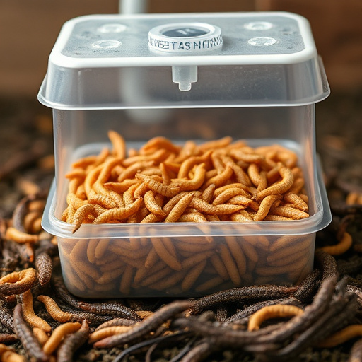 Plastic mealworm tube with bird visitors