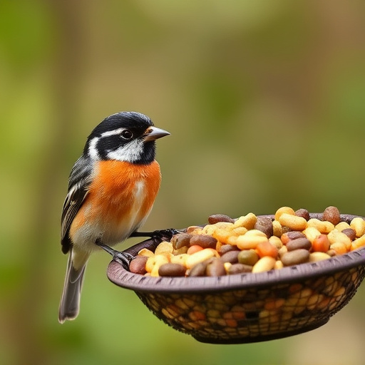 Processed suet balls hanging outside