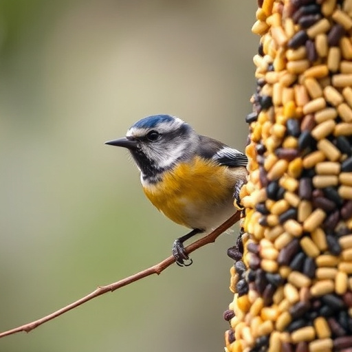 Promotional sale sign on bird food