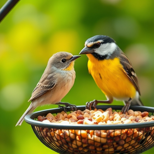 Promotional sale sign on bird food