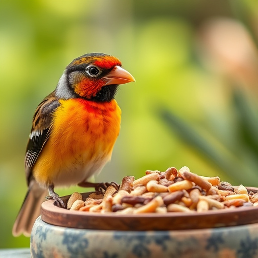 Promotional sale sign on bird food