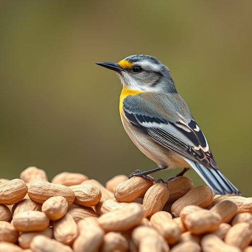 Refill scoop of peanuts for birds