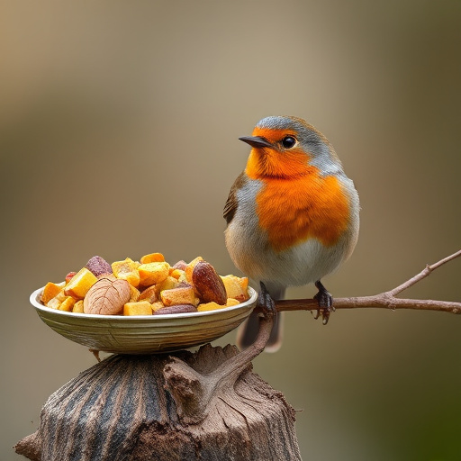 Ripe berries on garden bird feeder