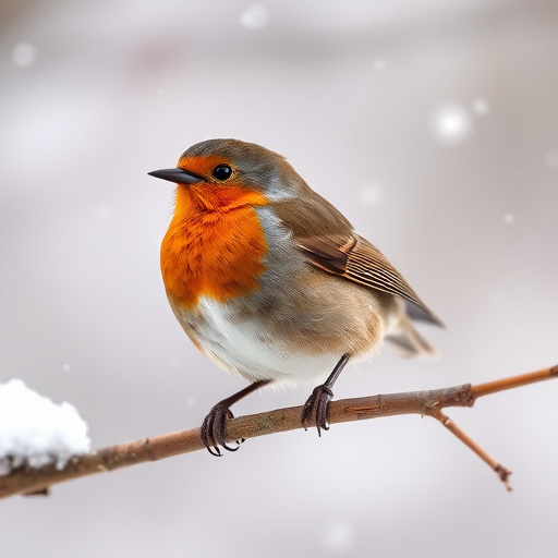 Robin eating mealworms from garden dish