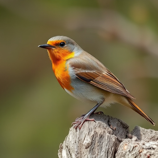Robin enjoying insect-rich seed mix