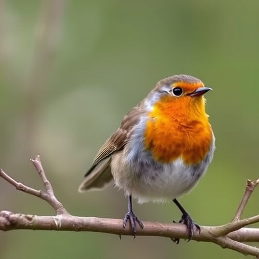 Robin enjoying insect-rich seed mix