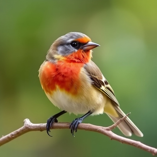Robin feeding on mealworms in dish