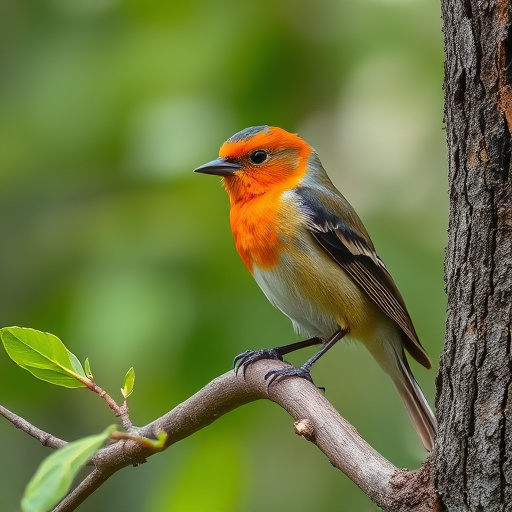 Robin feeding on mealworms in dish