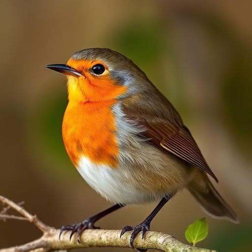 Robin feeding on sunflower hearts