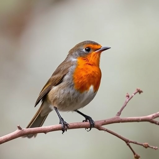 Robin feeding on sunflower hearts