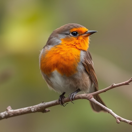 Robin pecking food from bird table