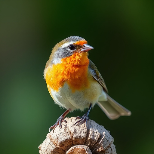 Robin perched near peanut-filled feeder