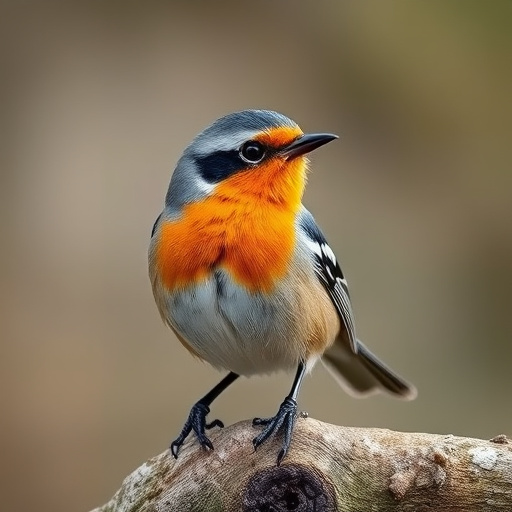 Robin perched on frosty garden fence