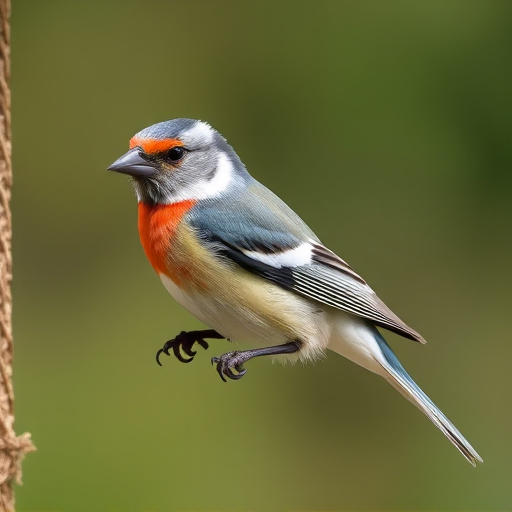 Robins and tits pecking suet pieces