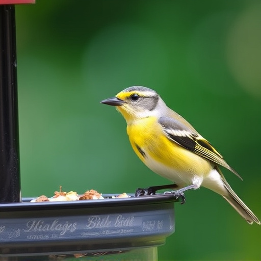 Robins and tits pecking suet pieces