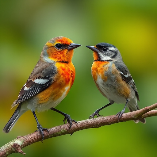 Robins eating mealworms from hand