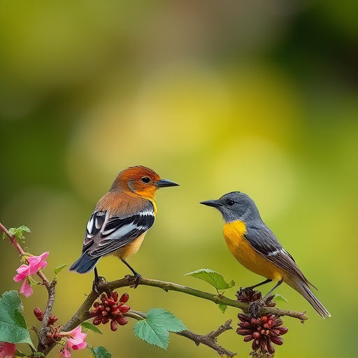 Robins eating mealworms from hand