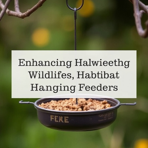 Rope-secured bird table with seed