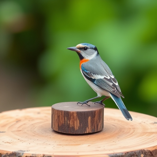 Rope-secured bird table with seed