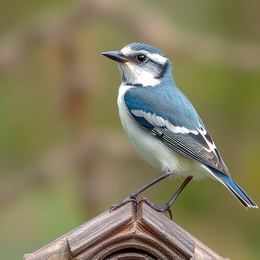 Rustic bird box with roof shingles