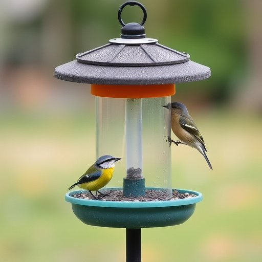 Rustic ground feeder with weatherproof top
