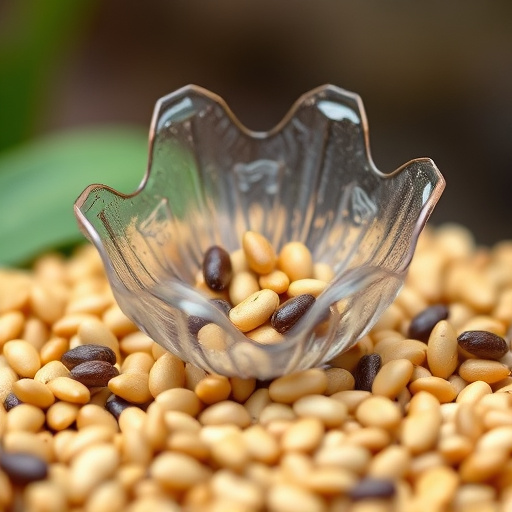 Shelled sunflower seeds in clear container