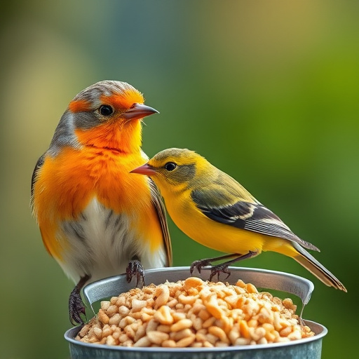 Shopper comparing bird seed prices