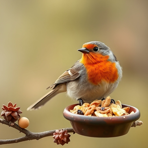 Small birds drinking from birdbath
