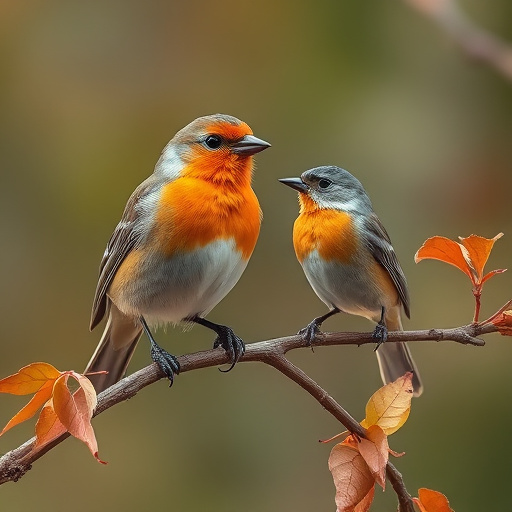 Small birds eating dried fruit pieces