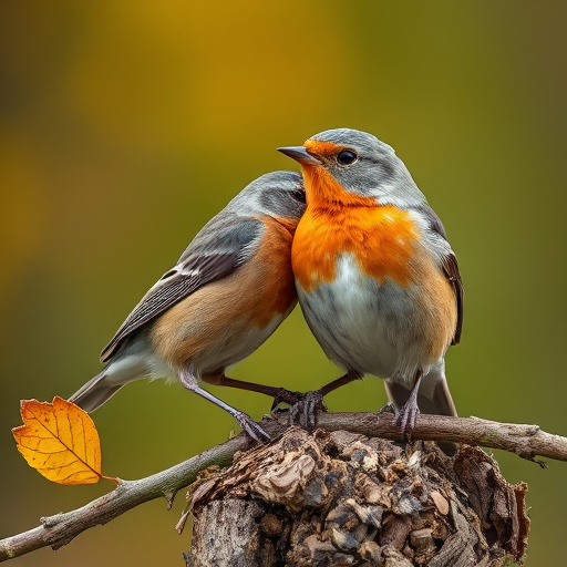 Small birds eating dried fruit pieces