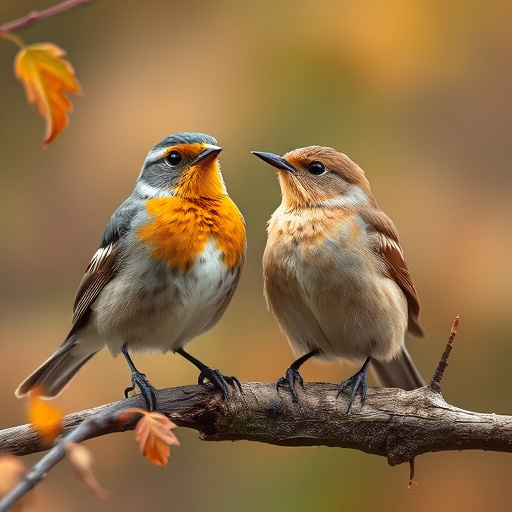 Small birds eating dried fruit pieces
