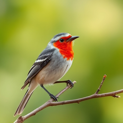 Small birds eating juicy summer fruits