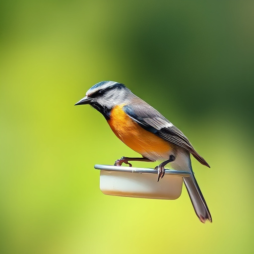 Small birds feeding on sunflower hearts
