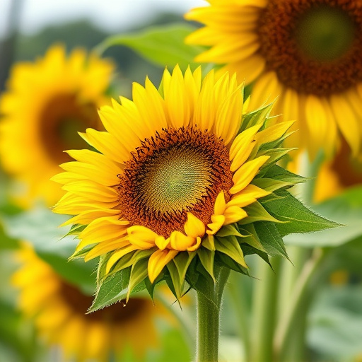 Small garden birds eating sunflower hearts