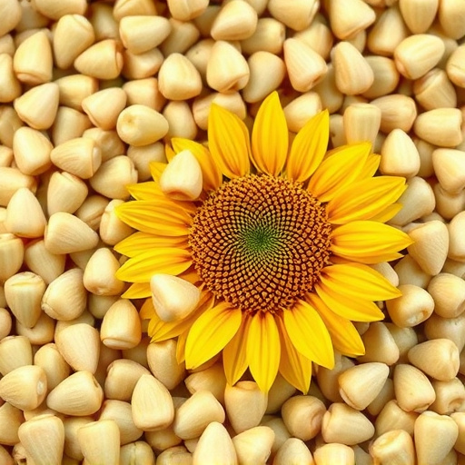 Small garden birds eating sunflower hearts