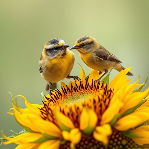 Sparrow enjoying sunflower hearts in garden
