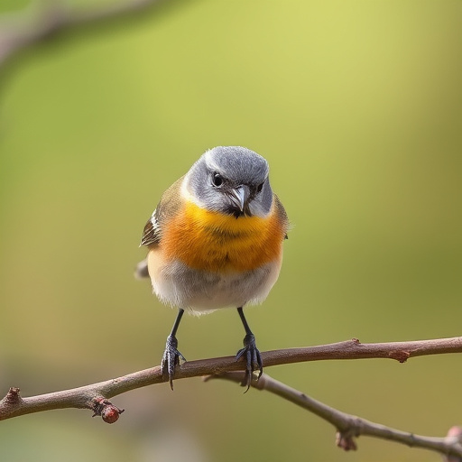 Spring garden birds eating fruit slices