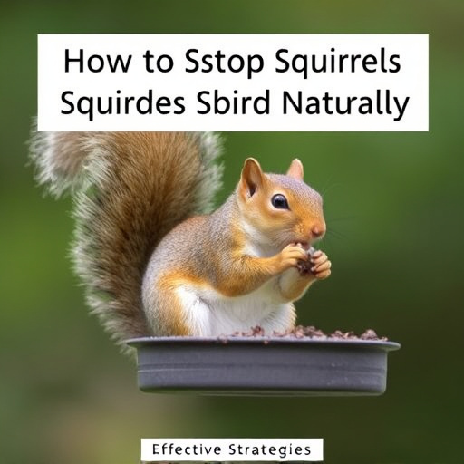 Squirrel caught trying to reach feeder