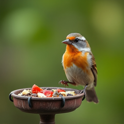 Squirrel-proof bird feeder in backyard