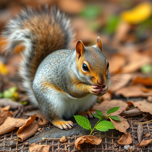 Squirrel-proof bird feeder in backyard