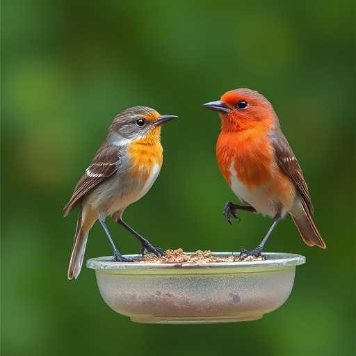 Squirrel-proof bird feeder in backyard