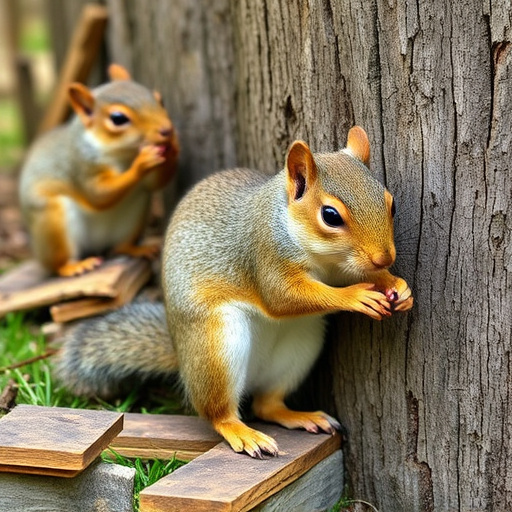 Squirrel-proof bird feeder in backyard