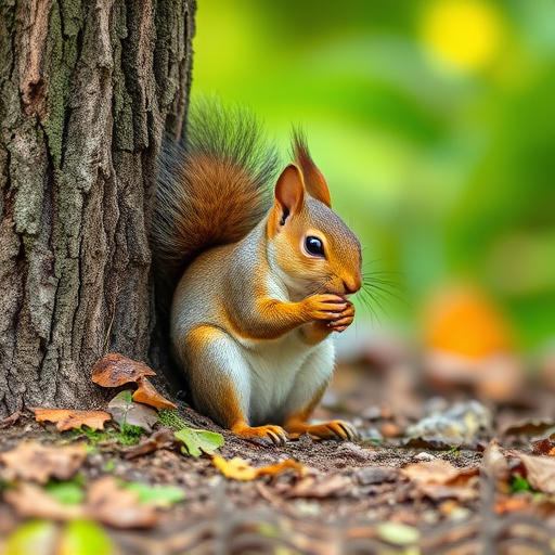 Squirrel-proof bird feeder in backyard