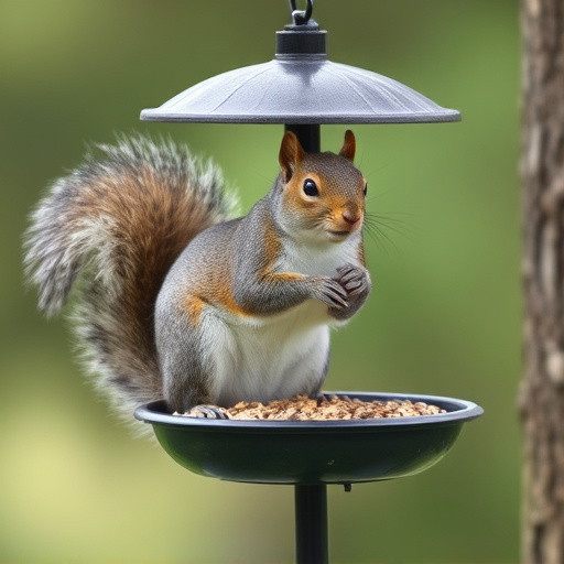 Sturdy bird feeder blocking squirrels