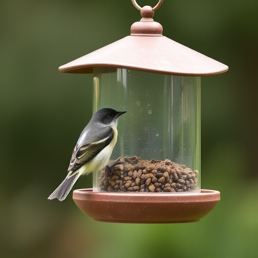 Sturdy feeder mounted on pole guard