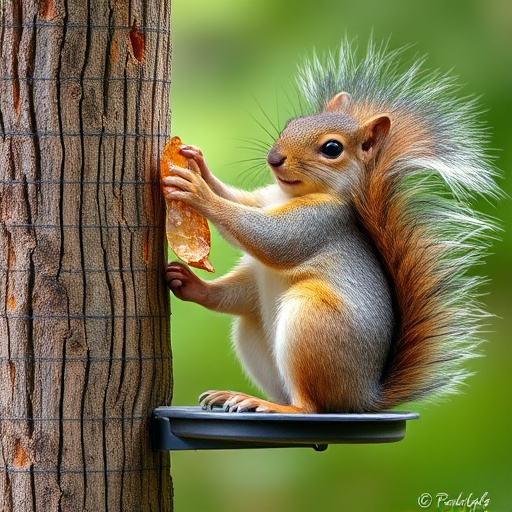 Sturdy UK-designed feeder on wooden pole