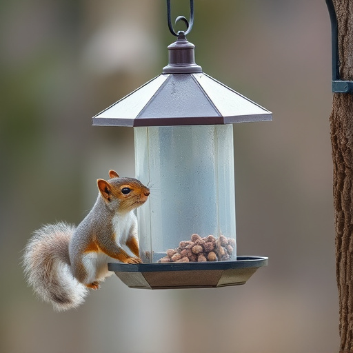 Sturdy UK-designed feeder on wooden pole